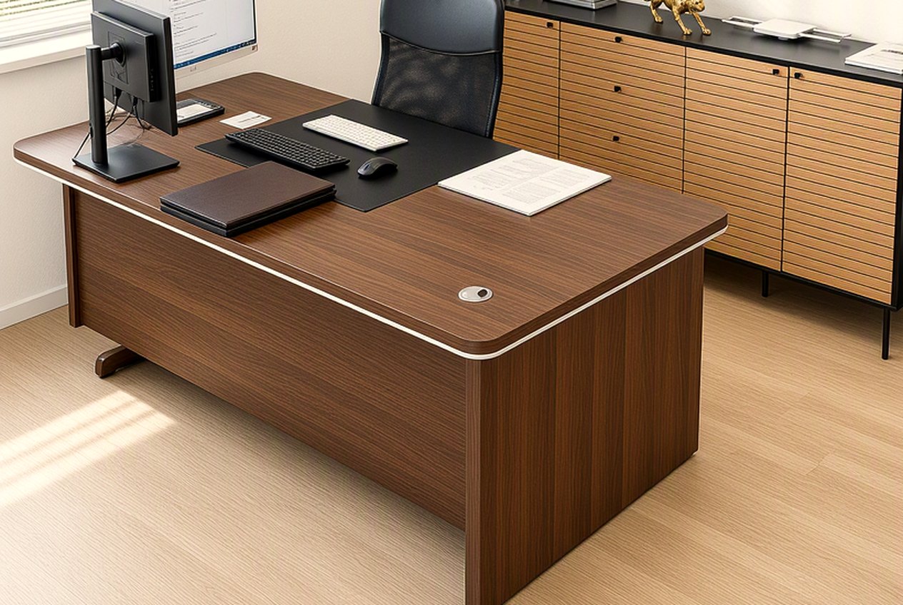 Schreibtisch und Sideboard im Büro in Langen