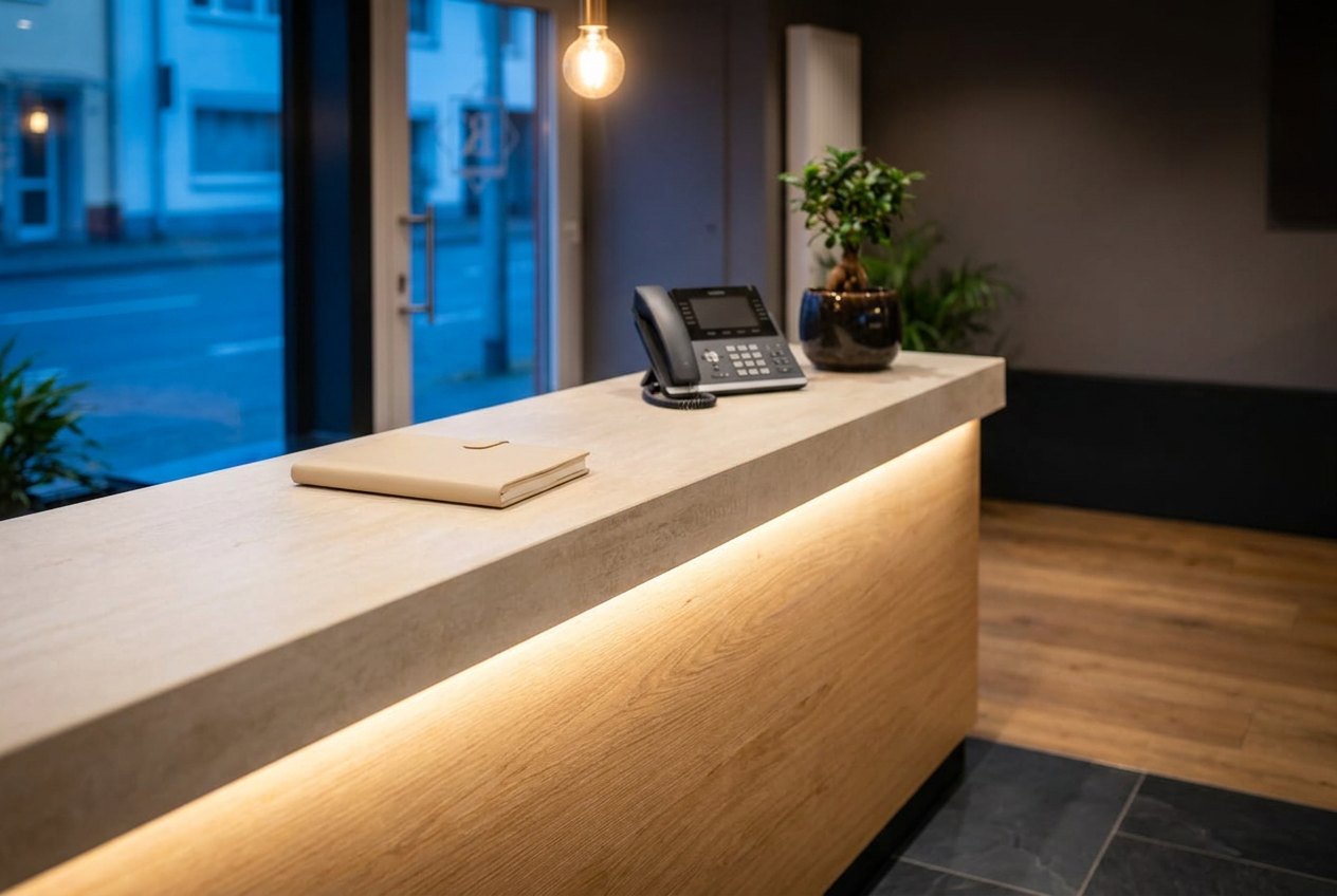 Empfangstheke im Büro in Langen